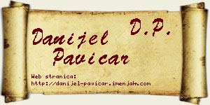 Danijel Pavičar vizit kartica